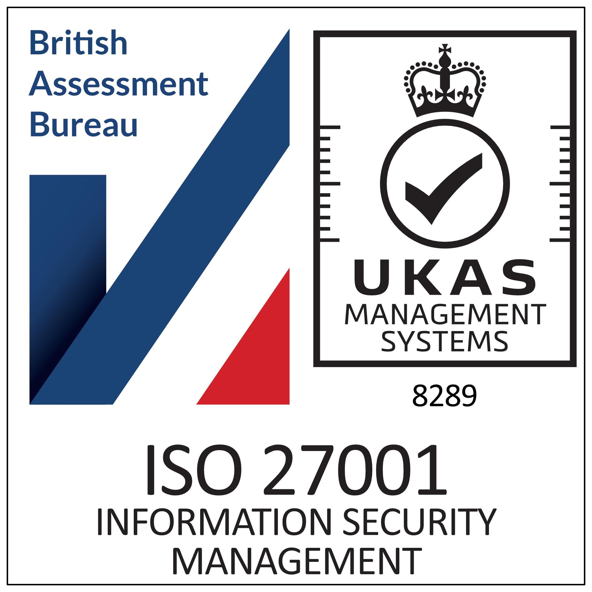 ISO 27001 - Information Security Management - UKAS Accredited - British Assessment Bureau